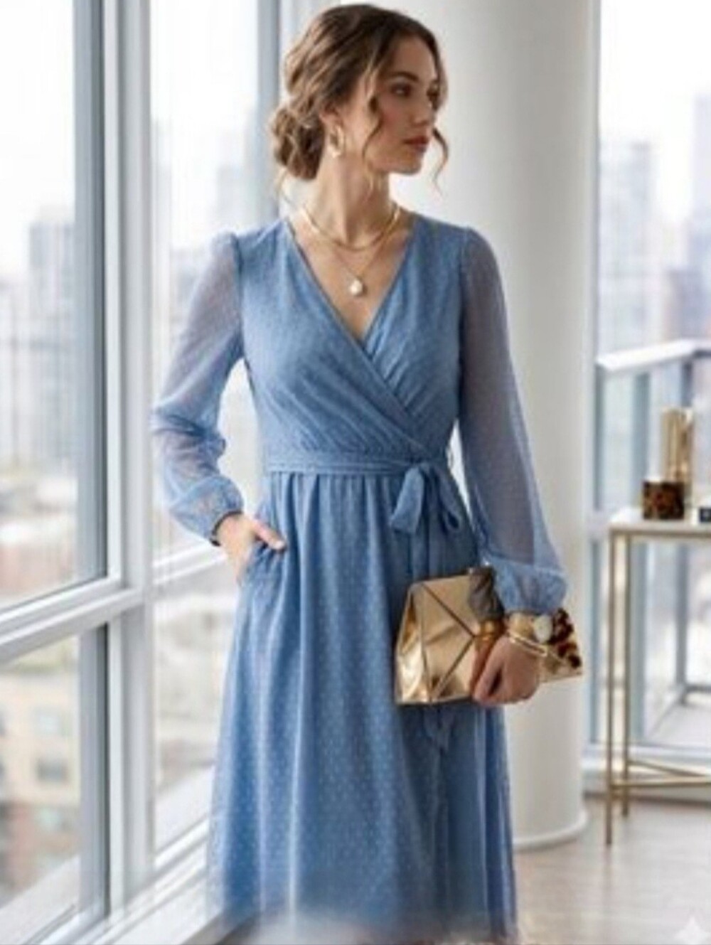 🩵🩵 INSPIRED HEARTS Baby Blue Southern Style Peasant Summer Dress XL